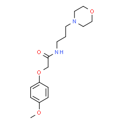 ChemSpider 2D Image | 2-(4-Methoxyphenoxy)-N-[3-(4-morpholinyl)propyl]acetamide | C16H24N2O4