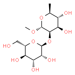 ChemSpider 2D Image | Methyl 6-deoxy-2-O-alpha-L-mannopyranosyl-alpha-L-mannopyranoside | C13H24O10