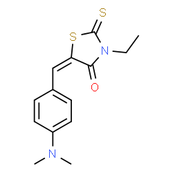 ChemSpider 2D Image | (5E)-5-[4-(Dimethylamino)benzylidene]-3-ethyl-2-thioxo-1,3-thiazolidin-4-one | C14H16N2OS2