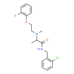 ChemSpider 2D Image | N-(2-Chlorobenzyl)-N~2~-[2-(2-fluorophenoxy)ethyl]-N~2~-methylalaninamide | C19H22ClFN2O2