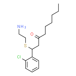 ChemSpider 2D Image | 1-[(2-Aminoethyl)sulfanyl]-1-(2-chlorophenyl)-3-nonanone | C17H26ClNOS