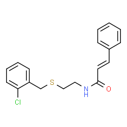 ChemSpider 2D Image | (2E)-N-{2-[(2-Chlorobenzyl)sulfanyl]ethyl}-3-phenylacrylamide | C18H18ClNOS