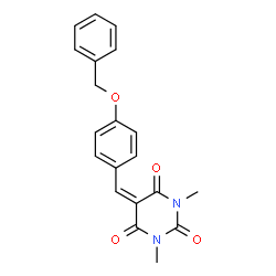 ChemSpider 2D Image | 5-(4-Benzyloxy-benzylidene)-1,3-dimethyl-pyrimidine-2,4,6-trione | C20H18N2O4