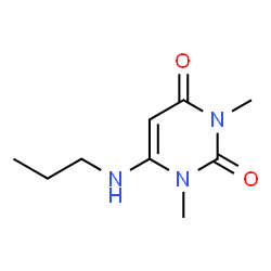 ChemSpider 2D Image | 1,3-Dimethyl-6-(propylamino)-2,4(1H,3H)-pyrimidinedione | C9H15N3O2