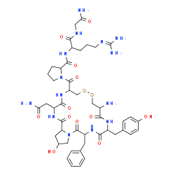 ChemSpider 2D Image | 1-{[11-Amino-3-(2-amino-2-oxoethyl)-17-benzyl-21-hydroxy-14-(4-hydroxybenzyl)-1,4,12,15,18-pentaoxooctadecahydro-1H,10H-pyrrolo[2,1-j][1,2,5,8,11,14,17]dithiapentaazacycloicosin-6-yl]carbonyl}prolyl-N
~5~-(diaminomethylene)ornithylglycinamide | C46H64N14O12S2
