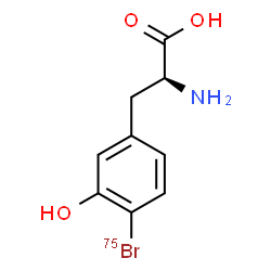 ChemSpider 2D Image | 4-(~75~Br)Bromo-3-hydroxy-L-phenylalanine | C9H1075BrNO3