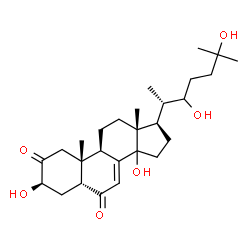 ChemSpider 2D Image | (3beta,5beta,14xi)-3,14,22,25-Tetrahydroxycholest-7-ene-2,6-dione | C27H42O6