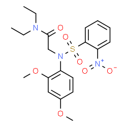 ChemSpider 2D Image | N~2~-(2,4-Dimethoxyphenyl)-N,N-diethyl-N~2~-[(2-nitrophenyl)sulfonyl]glycinamide | C20H25N3O7S