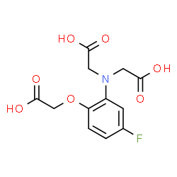 ChemSpider 2D Image | 2,2'-{[2-(Carboxymethoxy)-5-fluorophenyl]imino}diacetic acid | C12H12FNO7