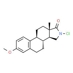 ChemSpider 2D Image | (3aS,3bR,9bS,11aS)-2-Chloro-7-methoxy-11a-methyl-2,3,3a,3b,4,5,9b,10,11,11a-decahydro-1H-naphtho[2,1-e]isoindol-1-one | C18H22ClNO2