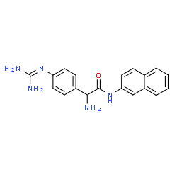 ChemSpider 2D Image | 2-Amino-2-{4-[(diaminomethylene)amino]phenyl}-N-(2-naphthyl)acetamide | C19H19N5O