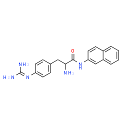 ChemSpider 2D Image | 4-[(Diaminomethylene)amino]-N-2-naphthylphenylalaninamide | C20H21N5O