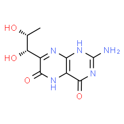 ChemSpider 2D Image | 2-Amino-7-[(1S,2R)-1,2-dihydroxypropyl]-1,5-dihydro-4,6-pteridinedione | C9H11N5O4