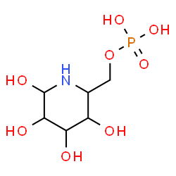 ChemSpider 2D Image | (3,4,5,6-Tetrahydroxy-2-piperidinyl)methyl dihydrogen phosphate | C6H14NO8P