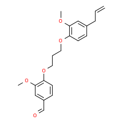 ChemSpider 2D Image | 4-[3-(4-Allyl-2-methoxyphenoxy)propoxy]-3-methoxybenzaldehyde | C21H24O5