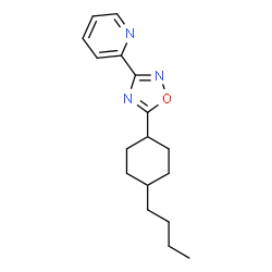 ChemSpider 2D Image | 2-[5-(4-Butylcyclohexyl)-1,2,4-oxadiazol-3-yl]pyridine | C17H23N3O