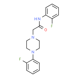 ChemSpider 2D Image | N-(2-Fluorophenyl)-2-[4-(2-fluorophenyl)-1-piperazinyl]acetamide | C18H19F2N3O