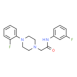 ChemSpider 2D Image | N-(3-Fluorophenyl)-2-[4-(2-fluorophenyl)-1-piperazinyl]acetamide | C18H19F2N3O