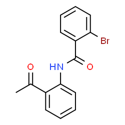 ChemSpider 2D Image | N-(2-Acetylphenyl)-2-bromobenzamide | C15H12BrNO2