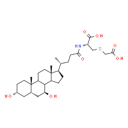 ChemSpider 2D Image | S-(Carboxymethyl)-N-[(3alpha,5beta,7beta,8xi,9xi,14xi)-3,7-dihydroxy-24-oxocholan-24-yl]-L-cysteine | C29H47NO7S