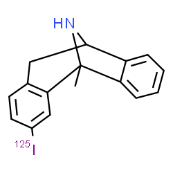 ChemSpider 2D Image | 4-(~125~I)Iodo-1-methyl-16-azatetracyclo[7.6.1.0~2,7~.0~10,15~]hexadeca-2,4,6,10,12,14-hexaene | C16H14125IN