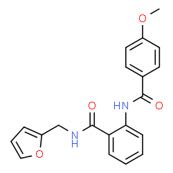 ChemSpider 2D Image | N-(2-Furylmethyl)-2-[(4-methoxybenzoyl)amino]benzamide | C20H18N2O4