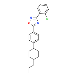 ChemSpider 2D Image | 3-(2-Chlorophenyl)-5-[4-(4-propylcyclohexyl)phenyl]-1,2,4-oxadiazole | C23H25ClN2O