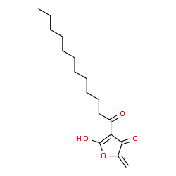 ChemSpider 2D Image | 4-Dodecanoyl-5-hydroxy-2-methylene-3(2H)-furanone | C17H26O4