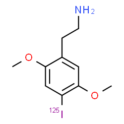 ChemSpider 2D Image | Benzeneethanamine, 4-(iodo-125I)-2,5-dimethoxy- | C10H14125INO2