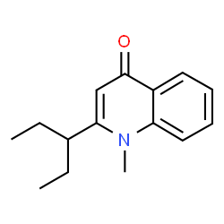 ChemSpider 2D Image | 1-Methyl-2-(3-pentanyl)-4(1H)-quinolinone | C15H19NO