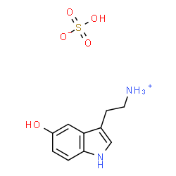 ChemSpider 2D Image | 2-(5-Hydroxy-1H-indol-3-yl)ethanaminium hydrogen sulfate | C10H14N2O5S