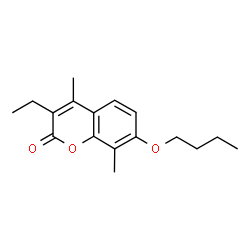 ChemSpider 2D Image | 7-Butoxy-3-ethyl-4,8-dimethyl-2H-chromen-2-one | C17H22O3