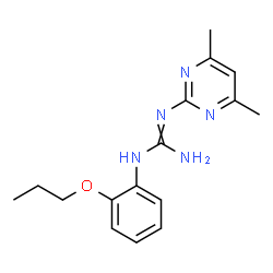 ChemSpider 2D Image | 1-(4,6-dimethylpyrimidin-2-yl)-3-(2-propoxyphenyl)guanidine | C16H21N5O