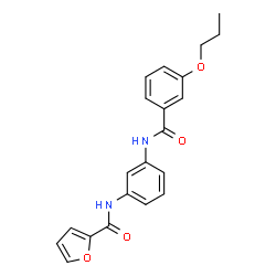 ChemSpider 2D Image | N-{3-[(3-Propoxybenzoyl)amino]phenyl}-2-furamide | C21H20N2O4