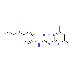 ChemSpider 2D Image | 1-(4,6-dimethylpyrimidin-2-yl)-3-(4-propoxyphenyl)guanidine | C16H21N5O