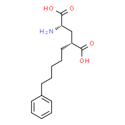 ChemSpider 2D Image | (4S)-4-(5-Phenylpentyl)-L-glutamic acid | C16H23NO4