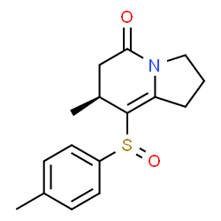 ChemSpider 2D Image | (7S)-7-Methyl-8-[(4-methylphenyl)sulfinyl]-2,3,6,7-tetrahydro-5(1H)-indolizinone | C16H19NO2S