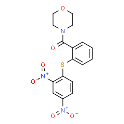 ChemSpider 2D Image | {2-[(2,4-Dinitrophenyl)sulfanyl]phenyl}(4-morpholinyl)methanone | C17H15N3O6S