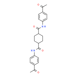 ChemSpider 2D Image | N,N'-Bis(4-acetylphenyl)-1,4-cyclohexanedicarboxamide | C24H26N2O4