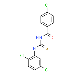 ChemSpider 2D Image | 4-Chloro-N-[(2,5-dichlorophenyl)carbamothioyl]benzamide | C14H9Cl3N2OS