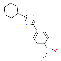 ChemSpider 2D Image | 5-Cyclohexyl-3-(4-nitrophenyl)-1,2,4-oxadiazole | C14H15N3O3