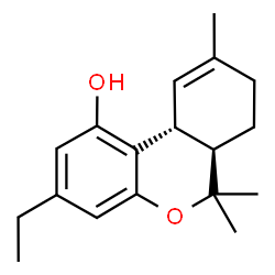 ChemSpider 2D Image | (6aR,10aR)-3-Ethyl-6,6,9-trimethyl-6a,7,8,10a-tetrahydro-6H-benzo[c]chromen-1-ol | C18H24O2