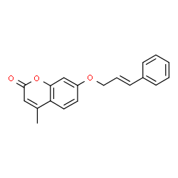 ChemSpider 2D Image | 4-Methyl-7-{[(2E)-3-phenyl-2-propen-1-yl]oxy}-2H-chromen-2-one | C19H16O3