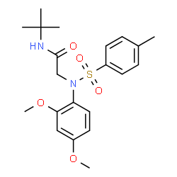 ChemSpider 2D Image | N-tert-butyl-N~2~-(2,4-dimethoxyphenyl)-N~2~-[(4-methylphenyl)sulfonyl]glycinamide | C21H28N2O5S