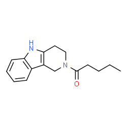 ChemSpider 2D Image | 1-(1,3,4,5-Tetrahydro-2H-pyrido[4,3-b]indol-2-yl)-1-pentanone | C16H20N2O