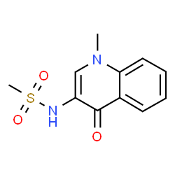 ChemSpider 2D Image | N-(1-Methyl-4-oxo-1,4-dihydro-3-quinolinyl)methanesulfonamide | C11H12N2O3S