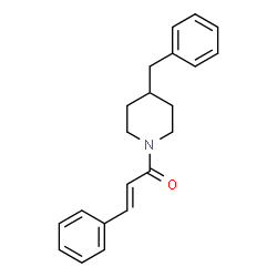ChemSpider 2D Image | (2E)-1-(4-Benzyl-1-piperidinyl)-3-phenyl-2-propen-1-one | C21H23NO