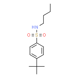 ChemSpider 2D Image | N-Butyl-4-(2-methyl-2-propanyl)benzenesulfonamide | C14H23NO2S