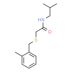 ChemSpider 2D Image | N-Isobutyl-2-[(2-methylbenzyl)sulfanyl]acetamide | C14H21NOS