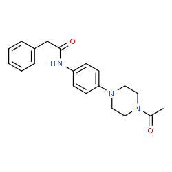 ChemSpider 2D Image | N-[4-(4-Acetyl-1-piperazinyl)phenyl]-2-phenylacetamide | C20H23N3O2
